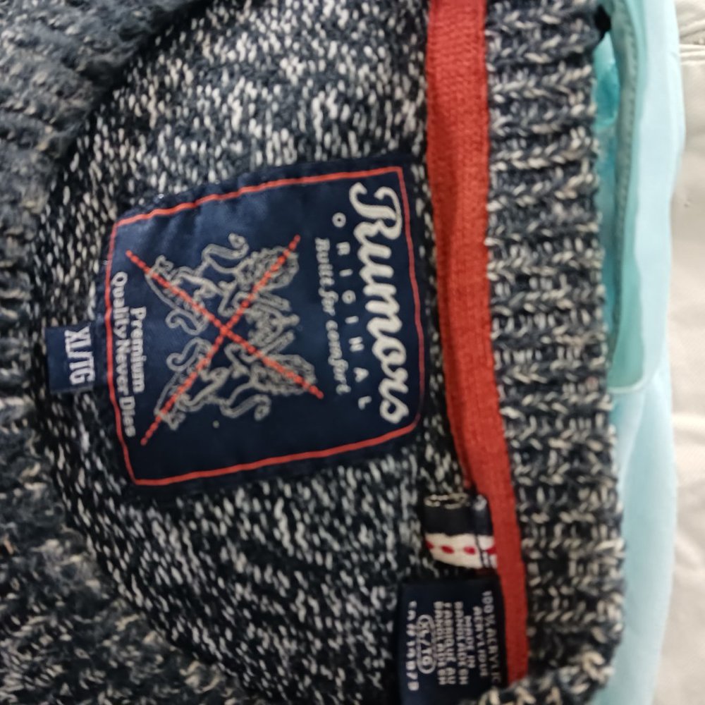 rumors XL wool sweater winter christmas pattern